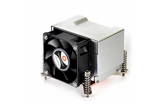 Dynatron K21 Active Sever CPU Cooler, Intel LGA 115X/1200, 60mm Fan with PWM, Copper Base, Aluminum Fins, For 2U Servers - Support 125W TDP CPU