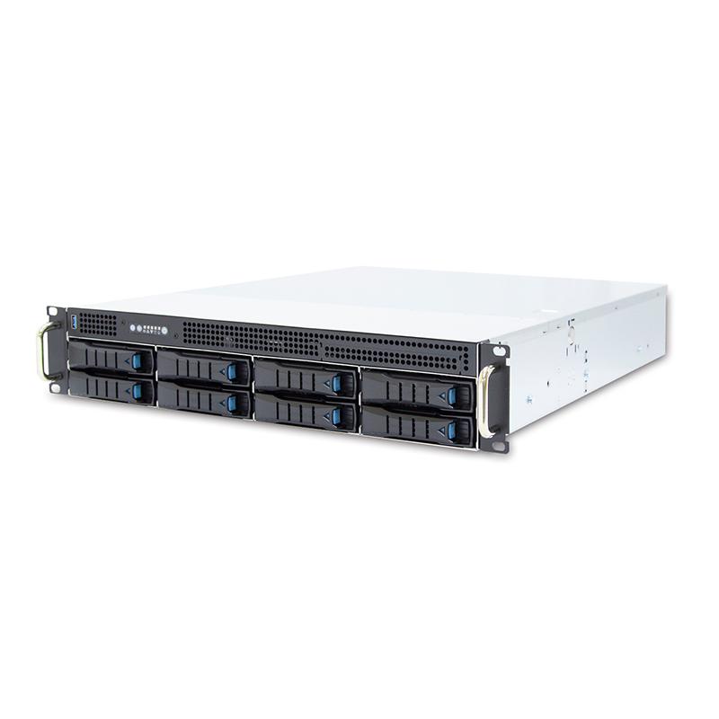 2U 12G Short Storage Server Chassis 8 x 3.5