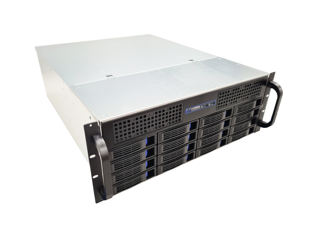 4U Short Length Server Case w/ 16 x 3.5