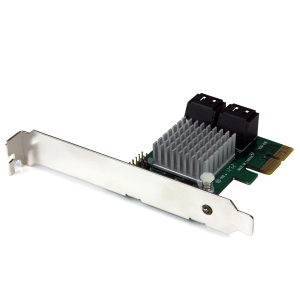 StarTech.com 4 Port PCI Express SATA III 6Gbps RAID Controller Card with Heatsink