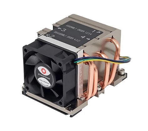Dynatron B5, Intel s3647 Narrow ILM, Al/Cu, 4x Direct Contact Heatpipes, 60mm Dual Ball Bearing Fan, 205W, 2U+ Servers