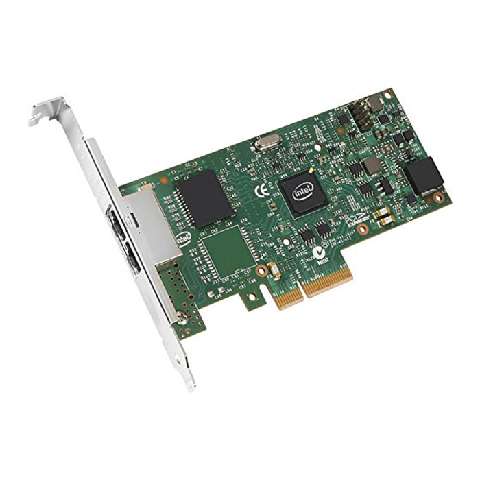 2 Port Intel I350-T2 V2 Ethernet Server Adapter, 10/100/1000, Dual Port, Copper, PCIe 2.1 x4, LP and FH Brackets OEM