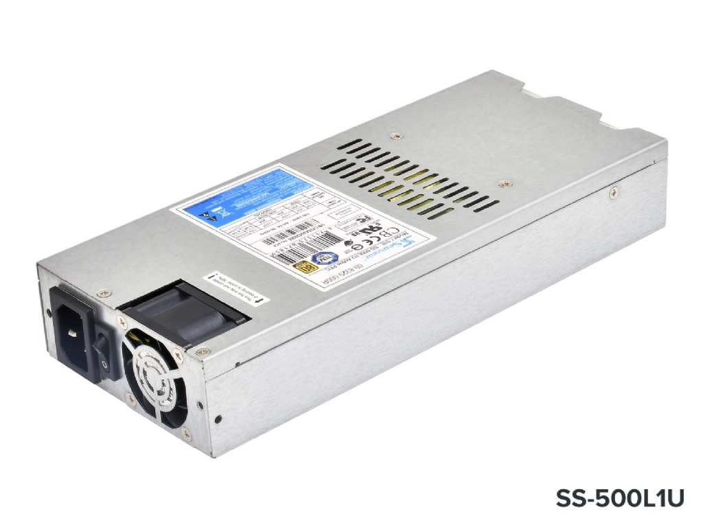 Seasonic SS-500L1U 500W 1U Industrial Server Power Supply - 80 plus Gold