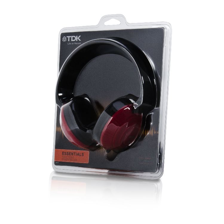 TDK MP100 Stereo Headphones - Red - Server Case