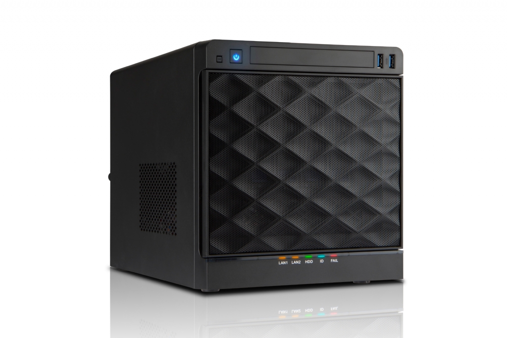 In-Win IW-MS04-01 - Mini-ITX NAS Case w/ 4x Hot-Swap Bays (SATA Discrete Connection) - 265W ATX PSU Included