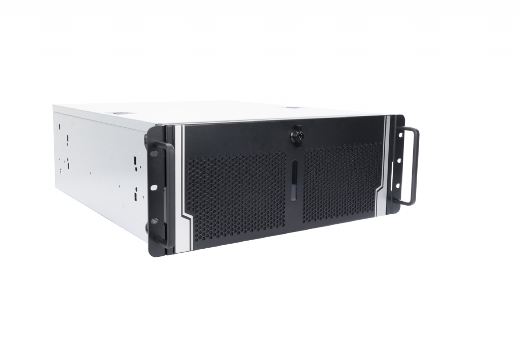In-Win IW-R400-01N - 4U Rack Server Chassis for Extended Motherboards w/ Lockable Door - Ideal for CCTV Applications