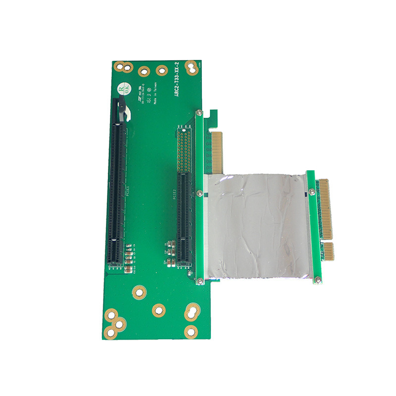 AIC 2U PCI-E Gen3 1 x 16x (Fixed) + 1 x 8x ( 6cm Ribbon) riser card