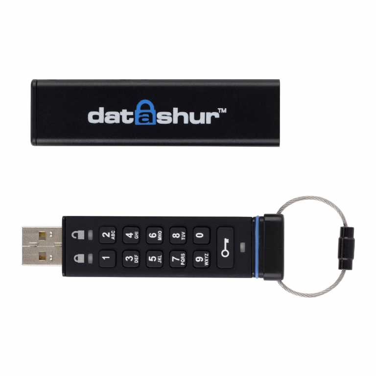 8GB iStorage datAshur USB 2.0 Flash Drive with Military Grade 256bit
