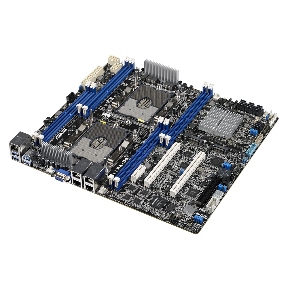 ASUS Z11PA-D8 Server Motherboard. Dual Socket 3647 for Intel Xeon Scalable CPU. Up to 1TB ECC RAM Support. Quad Gigabit LAN Onboard. VGA Video Onboard