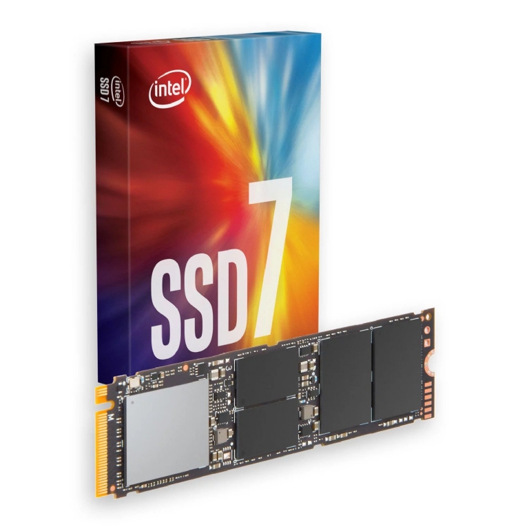 256GB Intel SSD 760p Series, M.2 (2280) PCIe 3.1 (x4) NVMe SSD, TLC 3D NAND, 3210MB/s Read, 1315MB/s Write, 205k/265k
