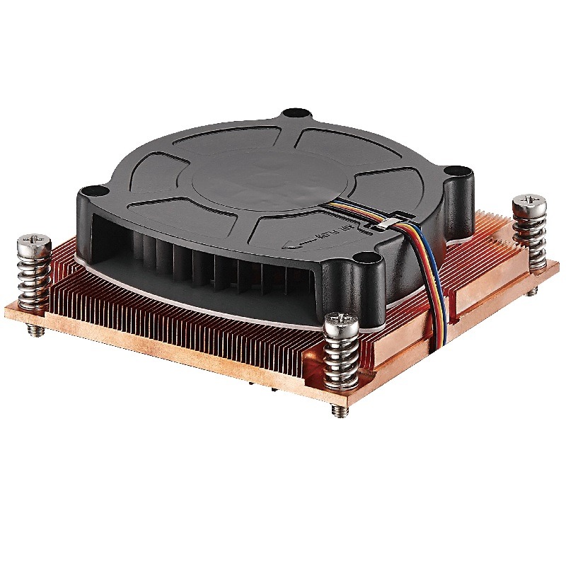 1U Active Heatsink With Side Flow Fan (Square Heavy Duty Version