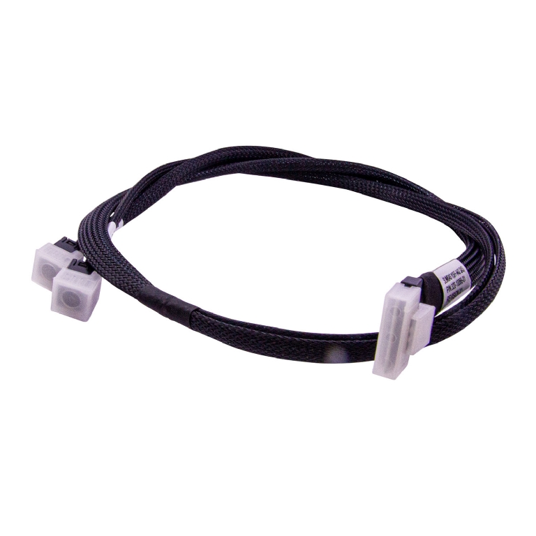 1m Broadcom 05-60003-00 SlimSAS x8 SFF-8654 to Two x4 SFF-8643 Mini-SAS HD SAS Connecters Cable