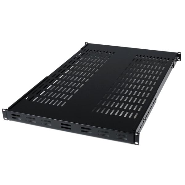 StarTech.com 1U Adjustable Mounting Depth Vented Rack Mount Shelf - 175lbs / 80kg - 19 1U