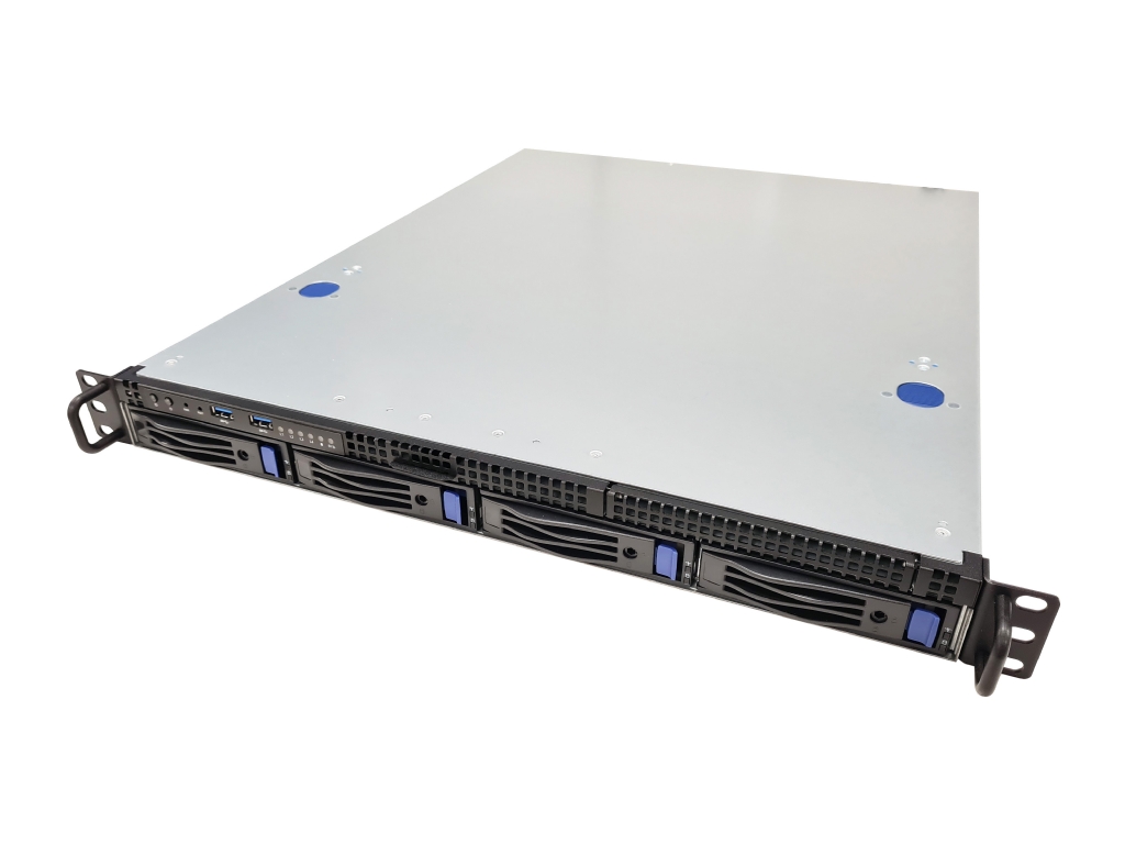 In-Win IW-RS104-02SN - 1U Short Depth Server Chassis with 4x 3.5