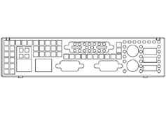 Rackmount Case Accessories 1U I/O Shields